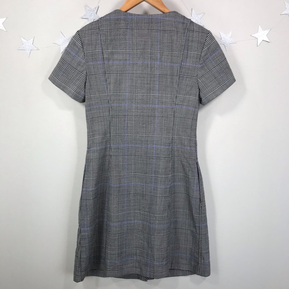 Theory S Easy Snap Wool Plaid Dress - Picture 4 of 10